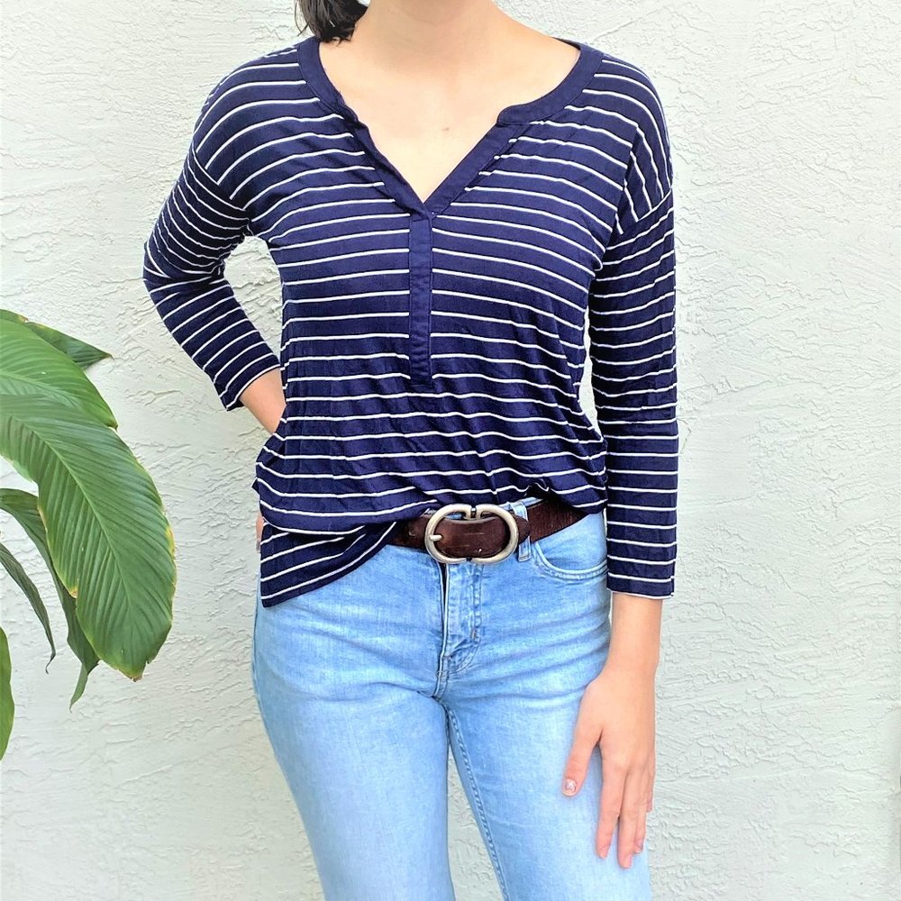 Striped Henley Tee